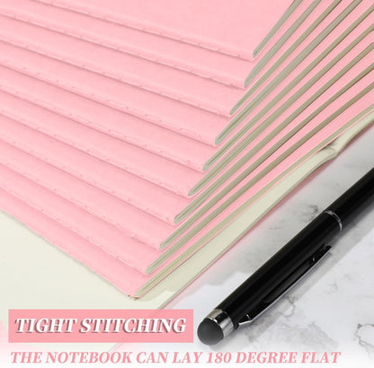 30 Pcs A5 Kraft Notebooks Bulk Blank Paper, Pink