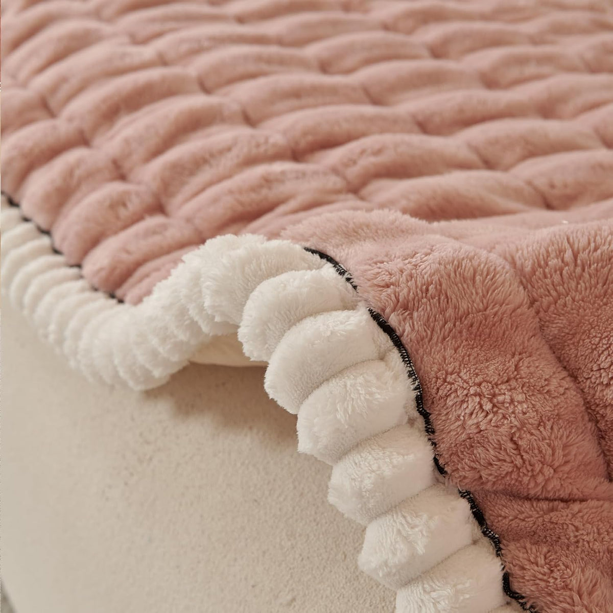 Couch Covers for Pets Washable Sofa Covers for Dogs Cats Anti-Slip Sofa SlipCover for 3-4 Cushion Couches Pet-Friendly Furniture Protector Covers for Living Room (27.6" x 27.6", Pink)