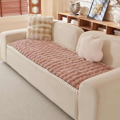 Couch Covers for Pets Washable Sofa Covers for Dogs Cats Anti-Slip Sofa SlipCover for 3-4 Cushion Couches Pet-Friendly Furniture Protector Covers for Living Room (27.6" x 27.6", Pink)
