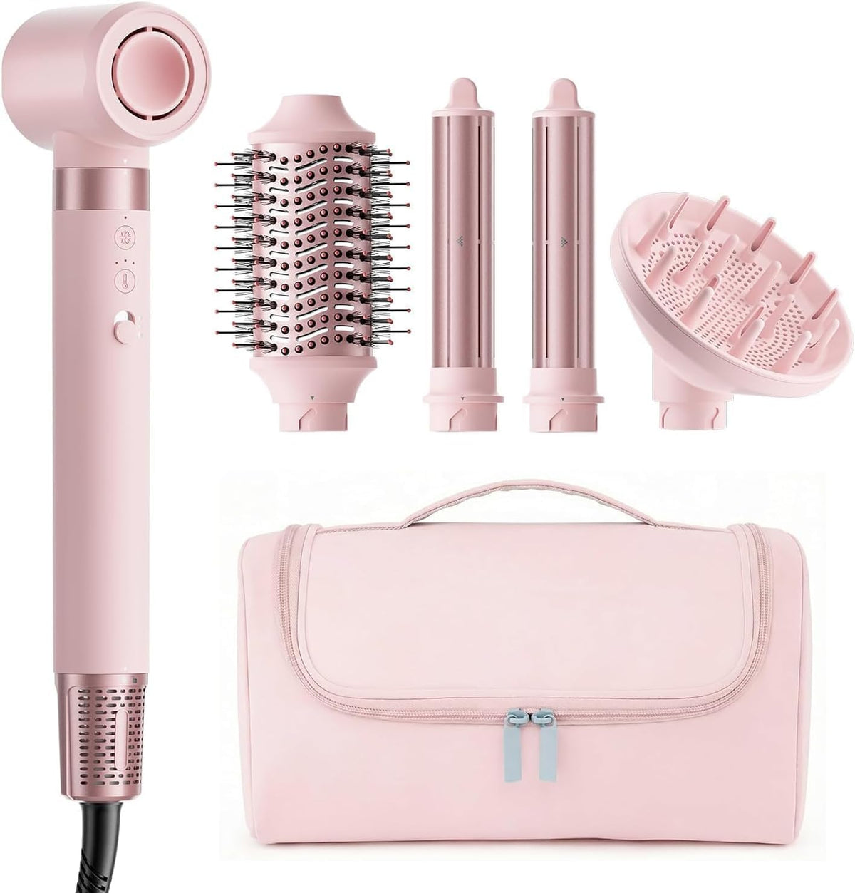 5-in-1 Hot Air Styler Wrap for Fast Drying and Auto-Wrap Curling
