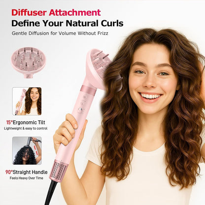 5-in-1 Hot Air Styler Wrap for Fast Drying and Auto-Wrap Curling