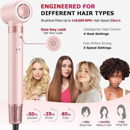 5-in-1 Hot Air Styler Wrap for Fast Drying and Auto-Wrap Curling