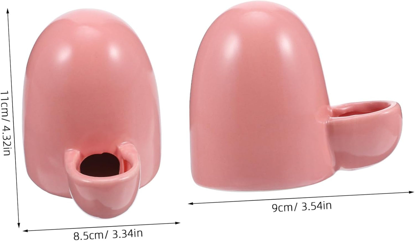 Mini Pet Water Dispenser for Small Animals Quiet Drinking Fountain for Hamsters Mice and More Design Prevents Spills for Trips Pink