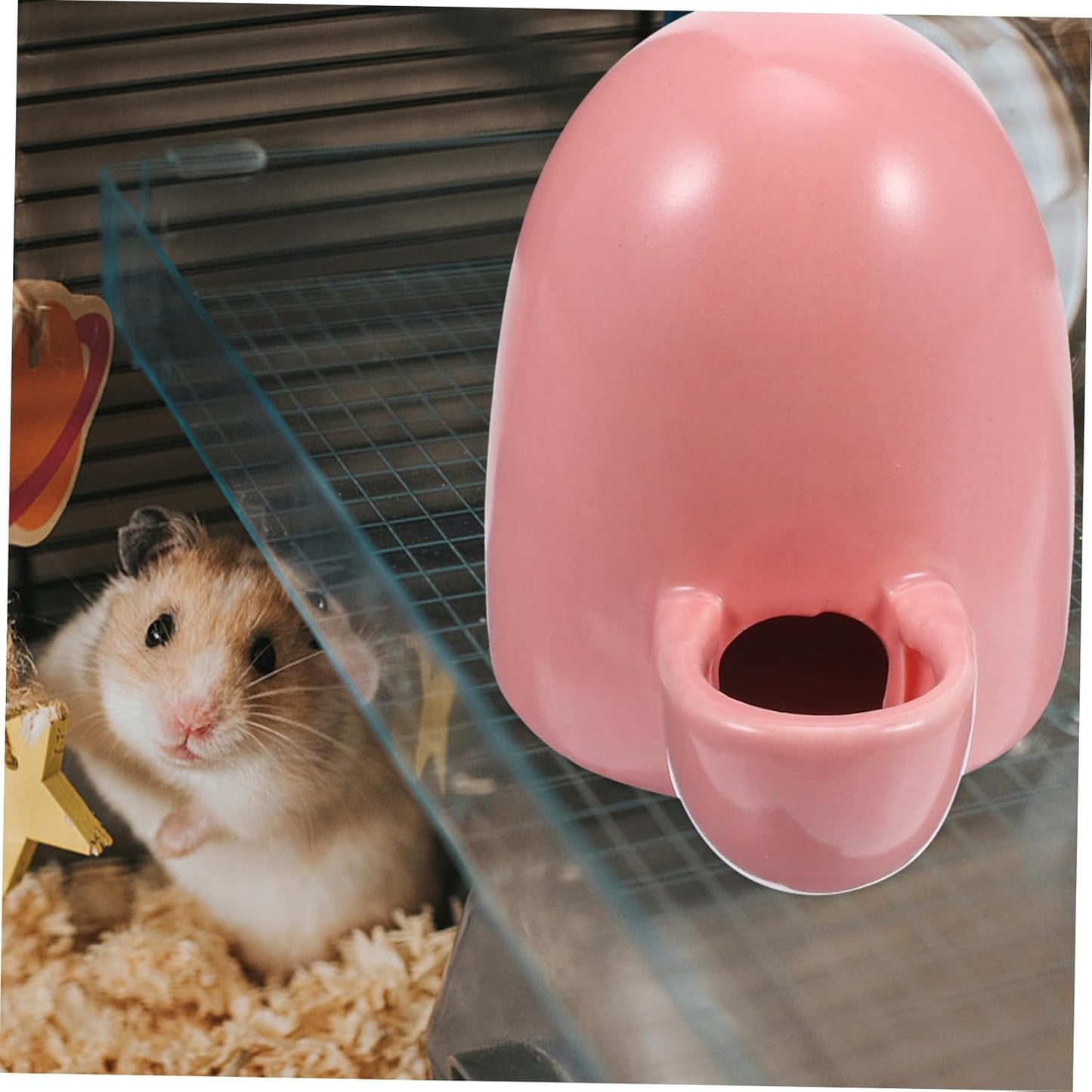 Mini Pet Water Dispenser for Small Animals Quiet Drinking Fountain for Hamsters Mice and More Design Prevents Spills for Trips Pink