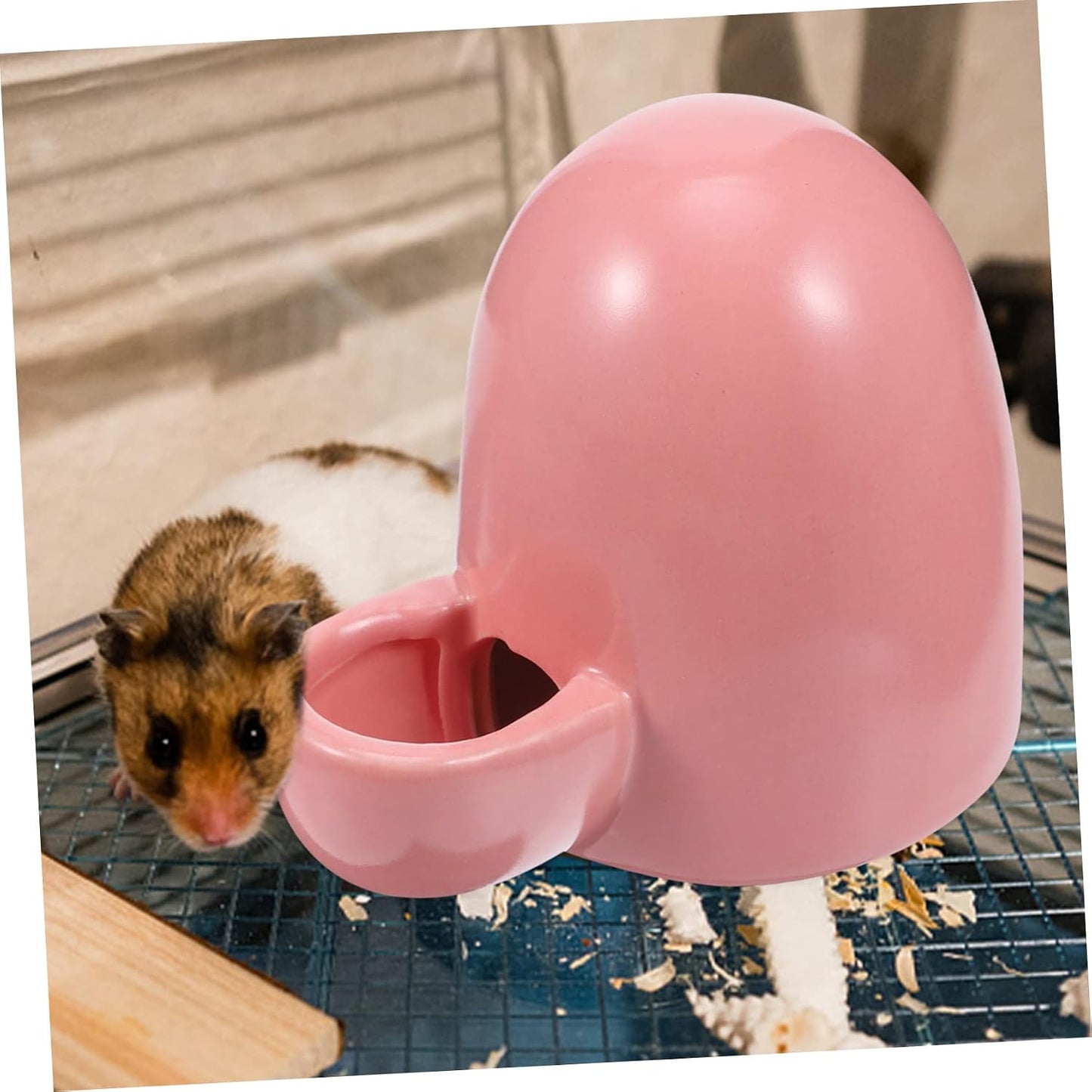 Mini Pet Water Dispenser for Small Animals Quiet Drinking Fountain for Hamsters Mice and More Design Prevents Spills for Trips Pink