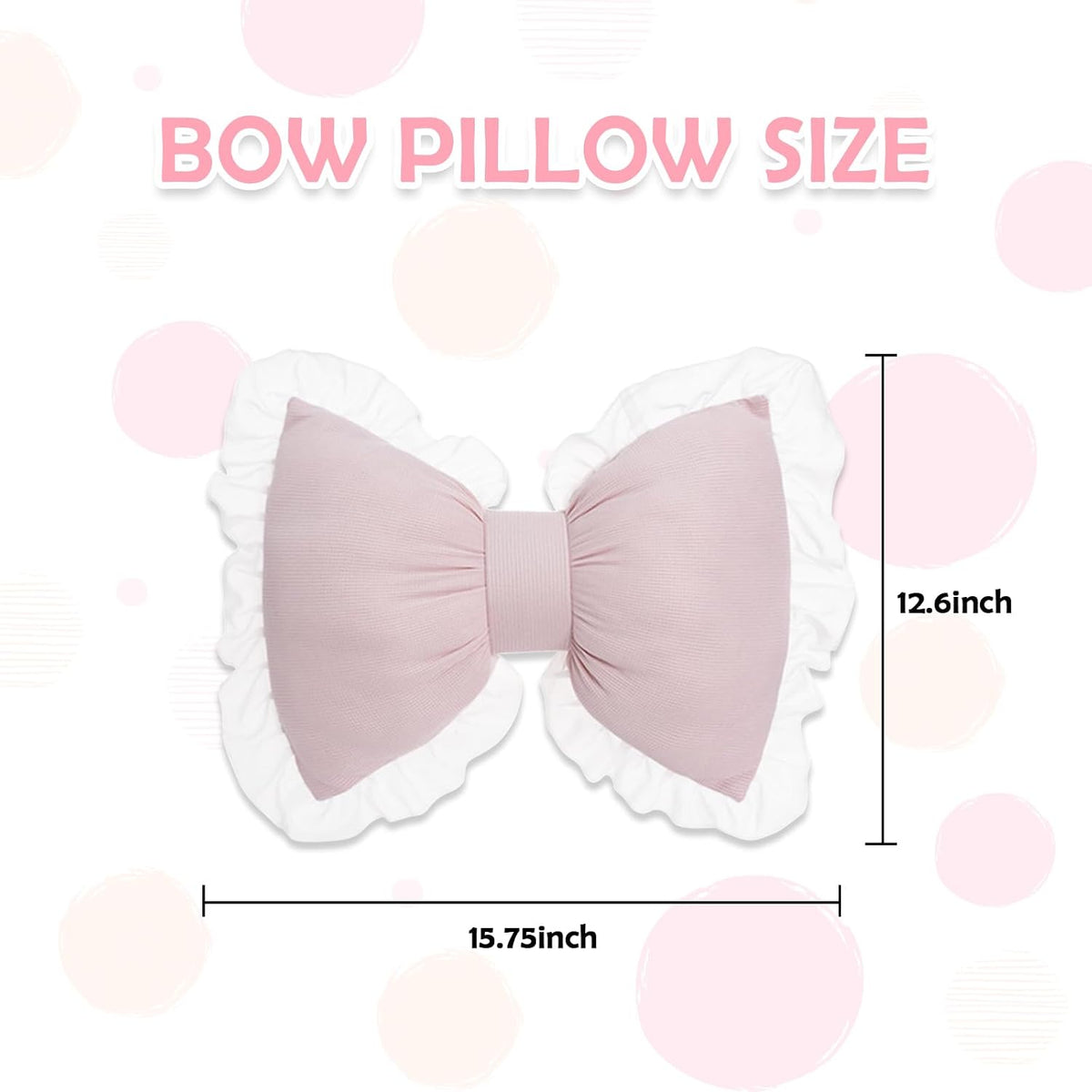 Set of 2 Bow Shaped Throw Pillow Soft Bowknot Decorative Pillows Cute Car Lumbar Pillows Novelty Bow Pillow for Sofa Couch Bed Living Room Bedroom