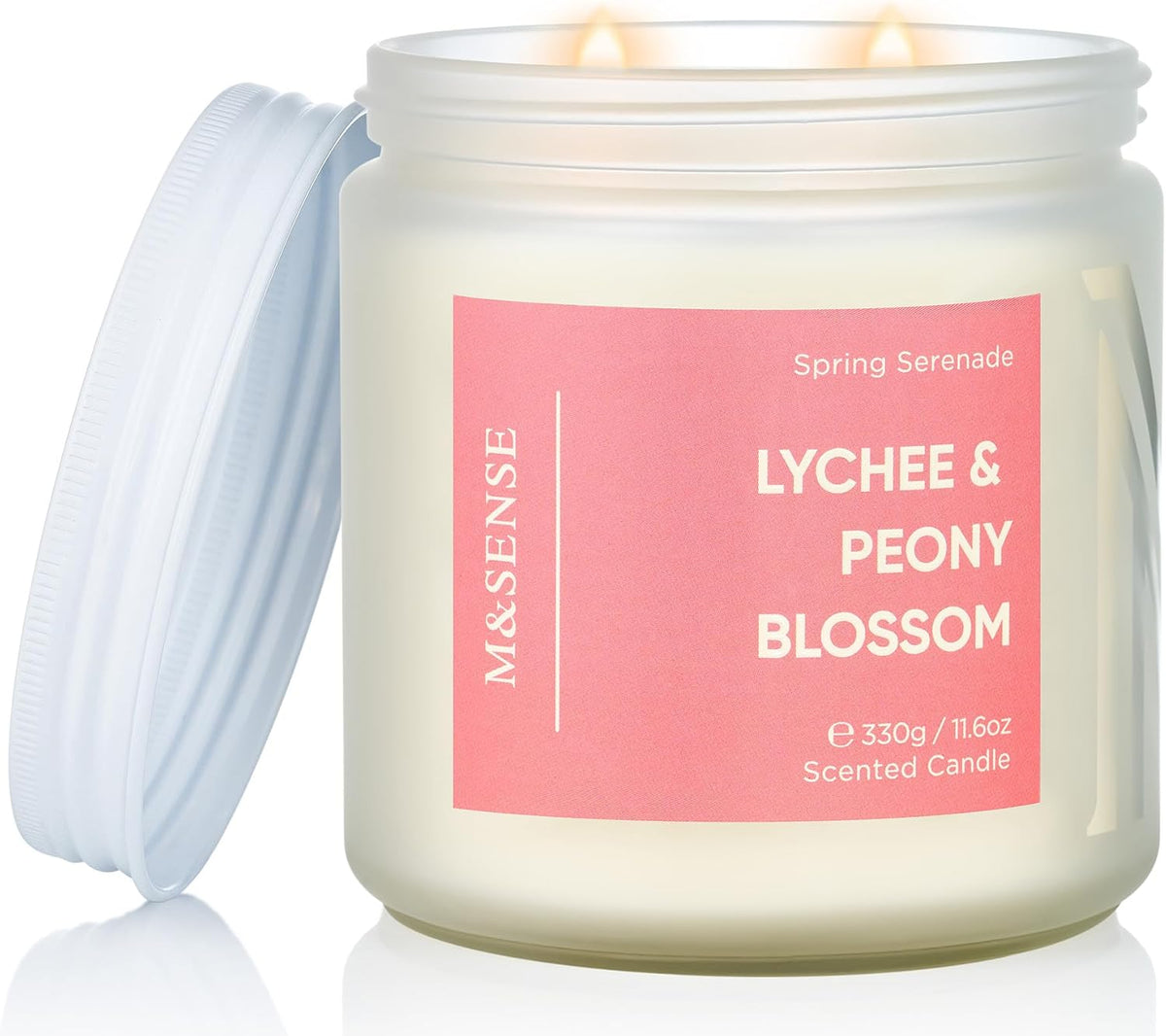 Lychee Peach Blossom Scented Candle, 70-Hour Burn Time