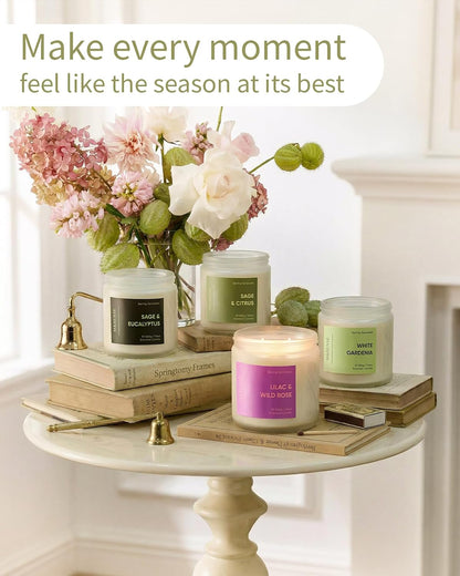 Lychee Peach Blossom Scented Candle, 70-Hour Burn Time