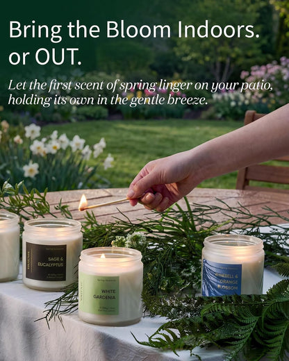 Lychee Peach Blossom Scented Candle, 70-Hour Burn Time