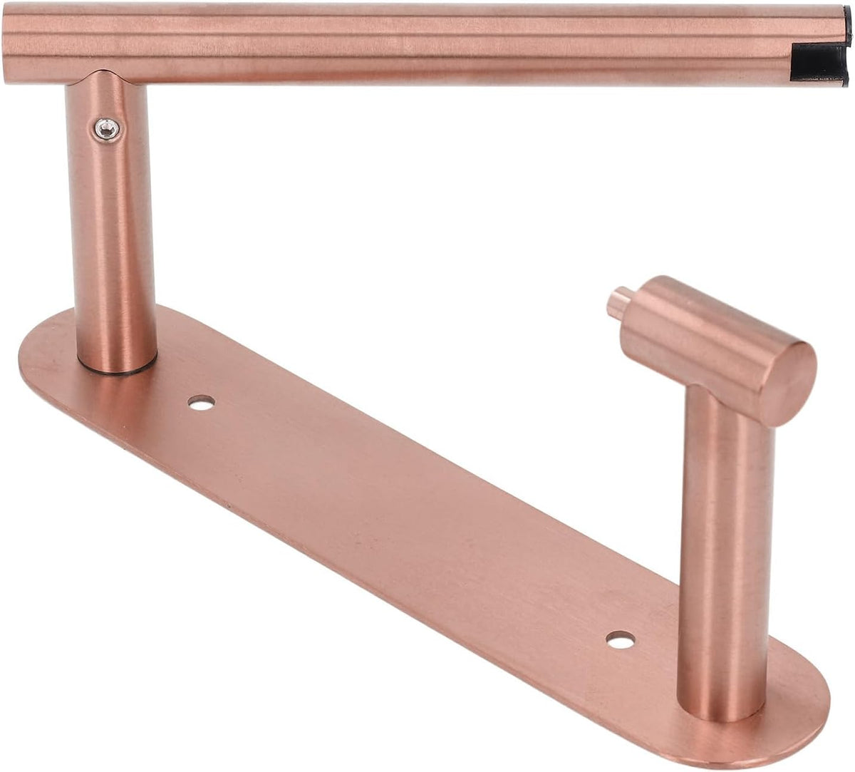 Toilet Paper Holder Stand, Multifunctional Rustproof 304 Stainless Steel Wall Mount Toilet Tissue Roll Holder for Kitchen Bathroom(Rose Gold)
