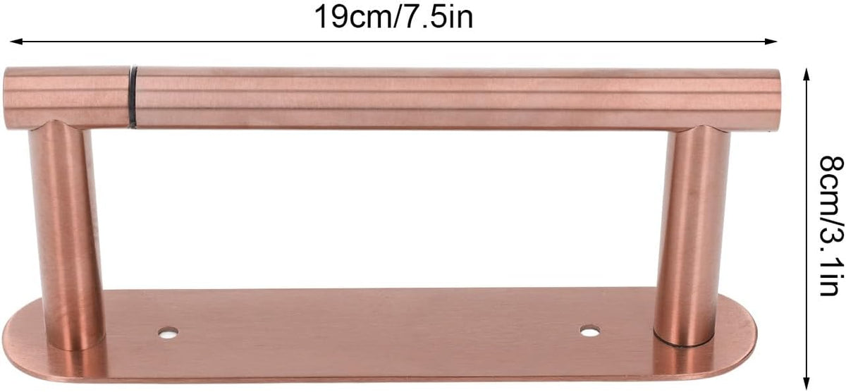 Toilet Paper Holder Stand, Multifunctional Rustproof 304 Stainless Steel Wall Mount Toilet Tissue Roll Holder for Kitchen Bathroom(Rose Gold)