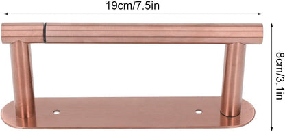 Toilet Paper Holder Stand, Multifunctional Rustproof 304 Stainless Steel Wall Mount Toilet Tissue Roll Holder for Kitchen Bathroom(Rose Gold)