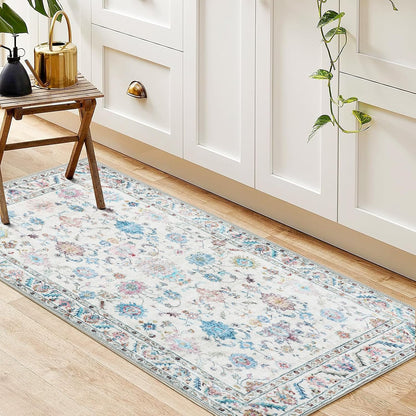 Washable Door Mat, Front Door Mat Indoor 24X48 Inches Pink Floral