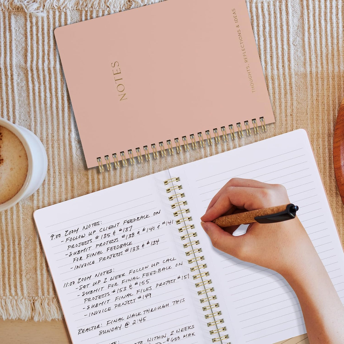Aesthetic Spiral Notebook Set of 2 For Women and Men - College Ruled A5