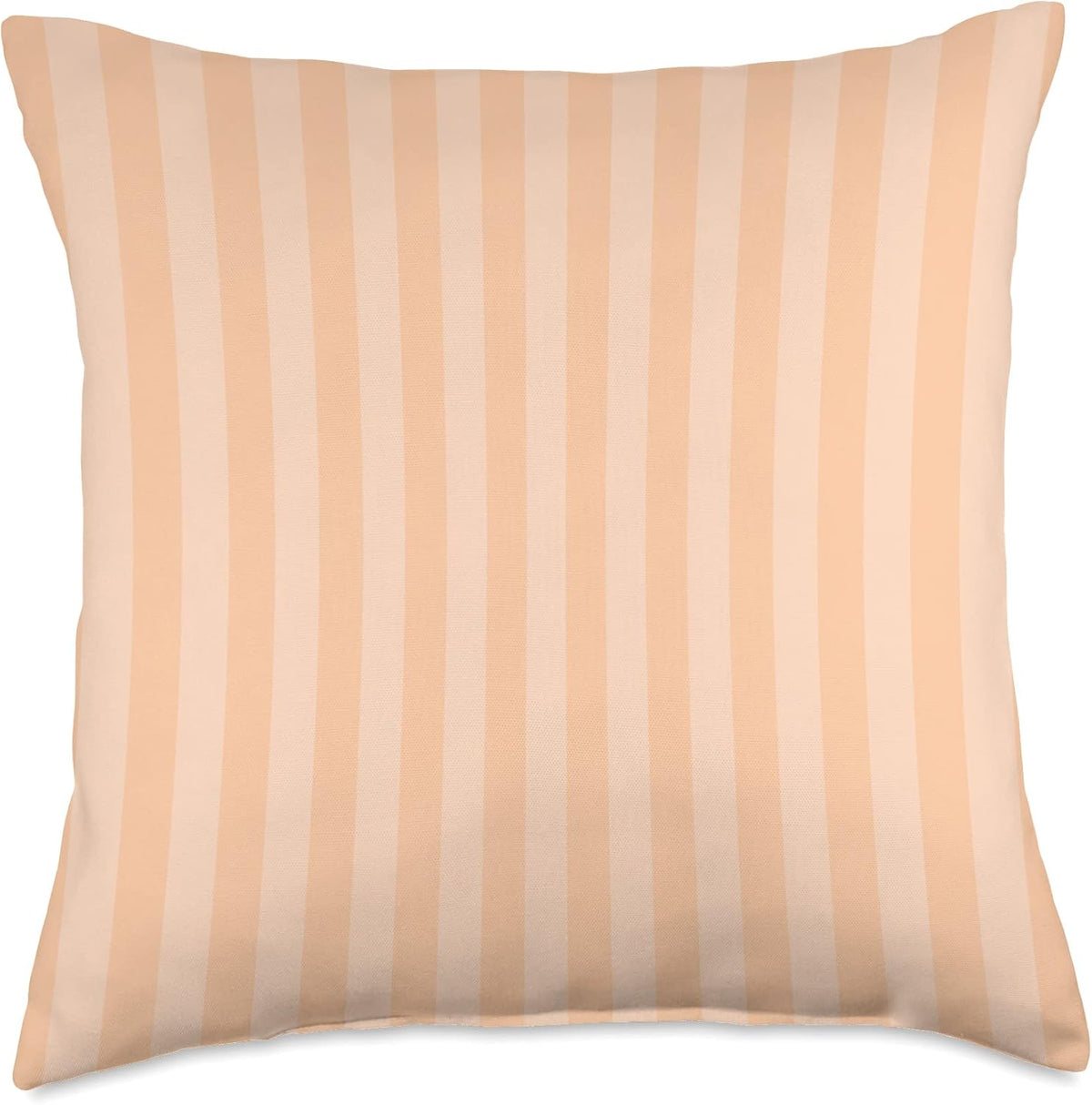 Deep Peach Cabana Tent Stripe Throw Pillow