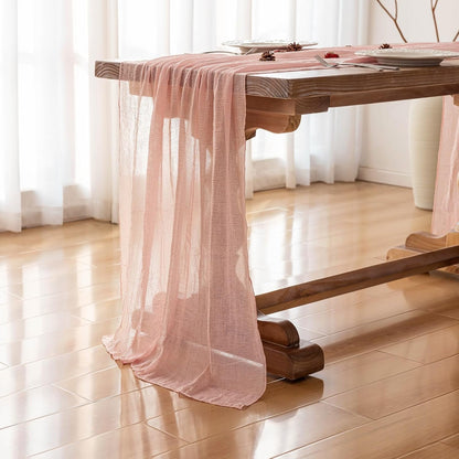 Pink Cheesecloth Table Runner 120 Inches Fall Party Home Decorations