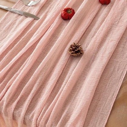 Pink Cheesecloth Table Runner 120 Inches Fall Party Home Decorations