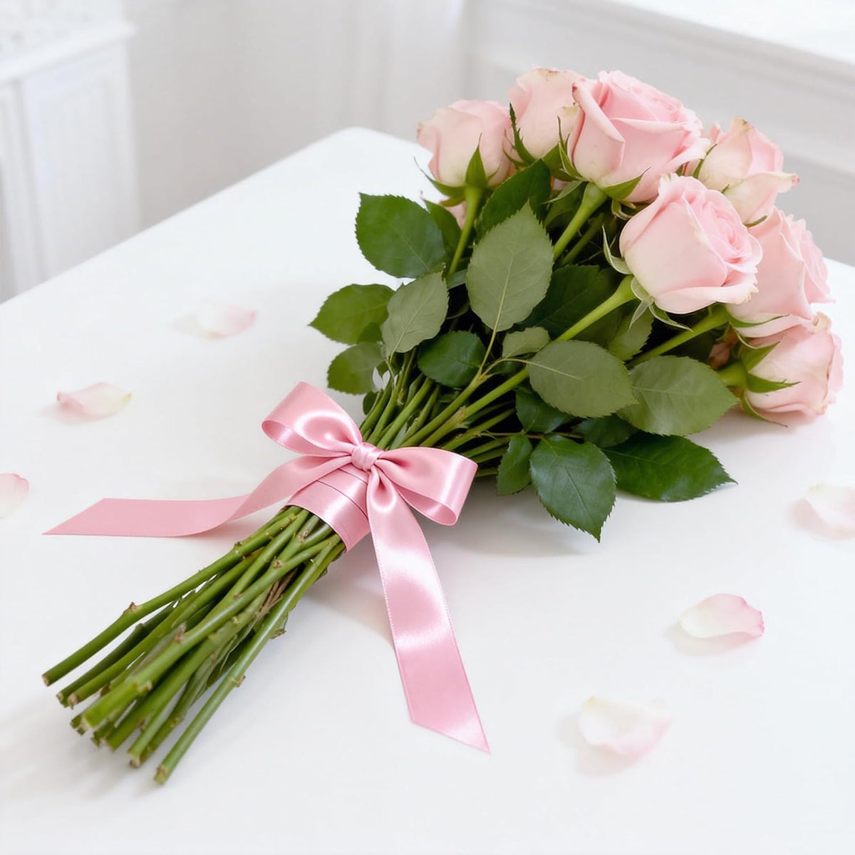 Light Pink Satin Ribbon - 1 Inch x 50 Yards for Gift Wrapping