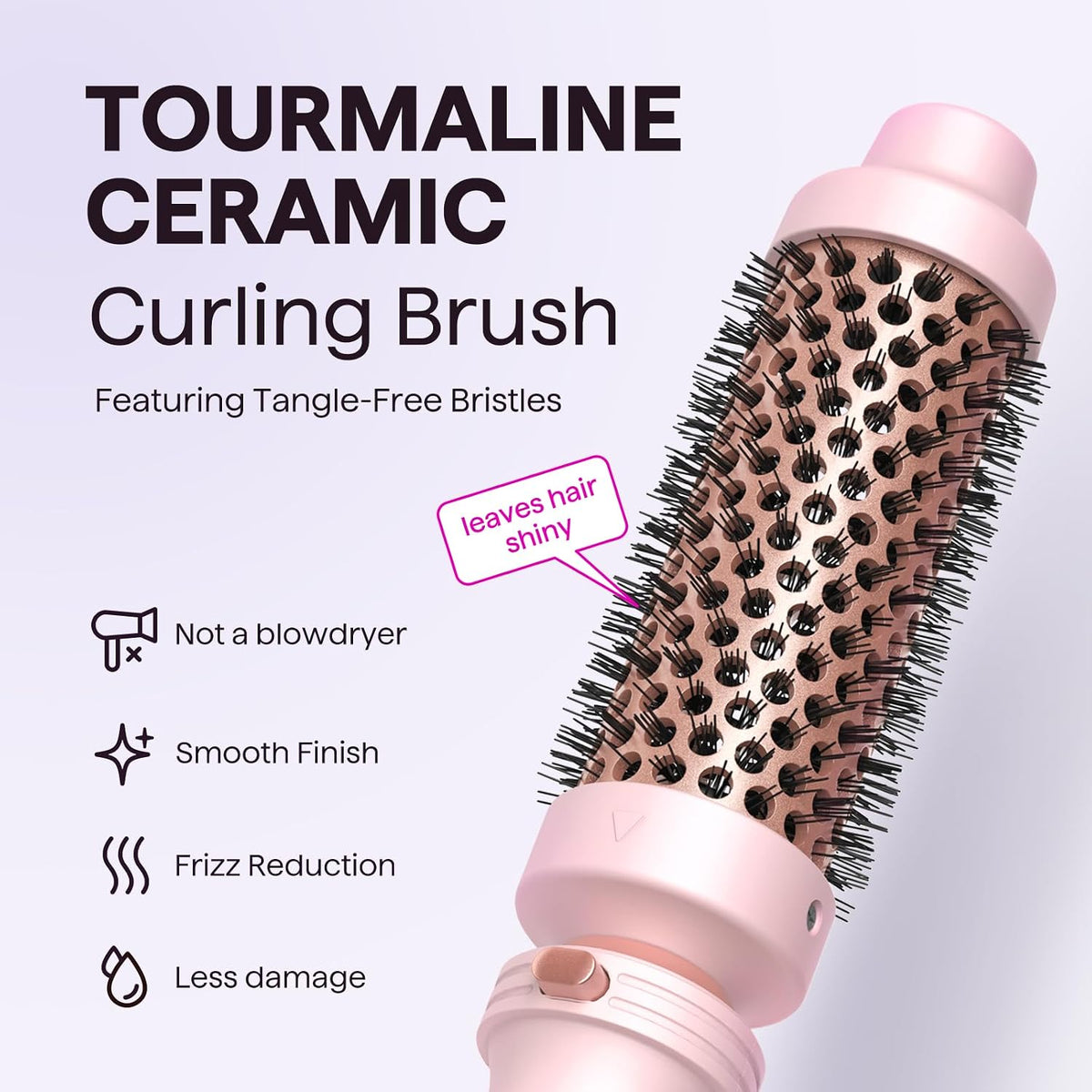 Wavytalk 5 in 1 Curling Wand Set with Thermal Brush & 0.5"-1.25" Barrels