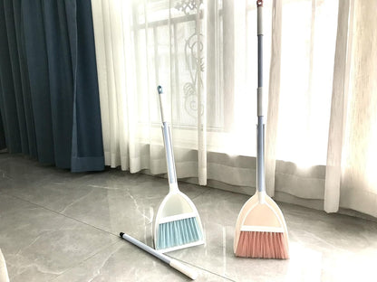 Kids Broom and Dustpan Set-Mini Dustpan and Broom for Children Housekeeping Pretend Play Cleaning Tools Set (Pink)