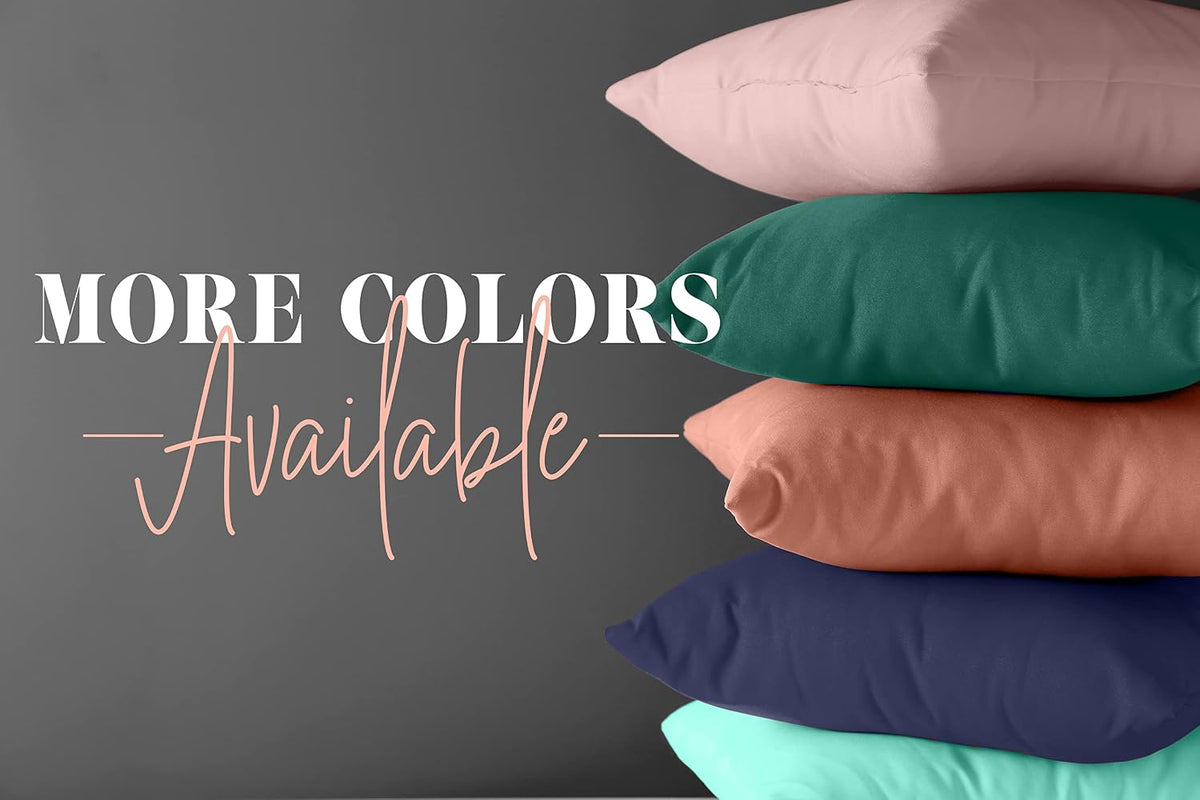 Solid Pillowcases 1500 Premium Hotel Quality Microfiber - Smooth Weave, Wrinkle and Stain Resistant, Easy Slip-On, 2-Piece Set, Standard/Queen Pillowcase, Pink