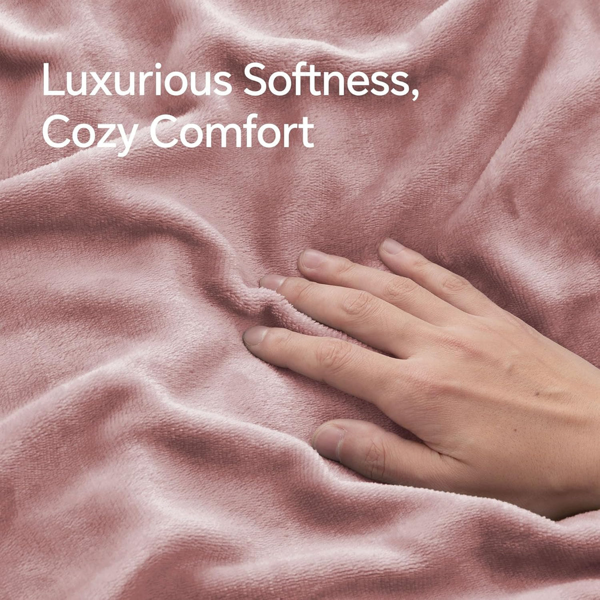 Flannel Pillowcases Standard Set of 2, Dusty Pink, 20x26 Inches