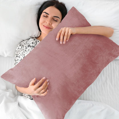 Flannel Pillowcases Standard Set of 2, Dusty Pink, 20x26 Inches
