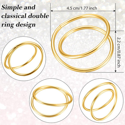 12 Pieces Gold Napkin Rings Metal Spiral Sliver Pink Napkin Rings Buckles Simple Alloy Serviette Holder for Weddings Dinner Party Table