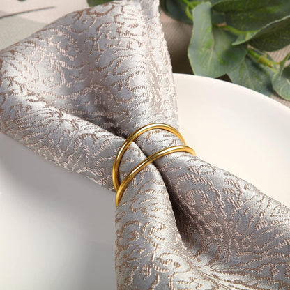 12 Pieces Gold Napkin Rings Metal Spiral Sliver Pink Napkin Rings Buckles Simple Alloy Serviette Holder for Weddings Dinner Party Table