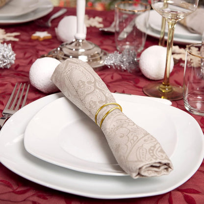 12 Pieces Gold Napkin Rings Metal Spiral Sliver Pink Napkin Rings Buckles Simple Alloy Serviette Holder for Weddings Dinner Party Table