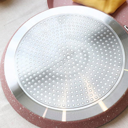 Pink Aluminum Non Stick Frying Pan for Omelette and Pancake Cooking