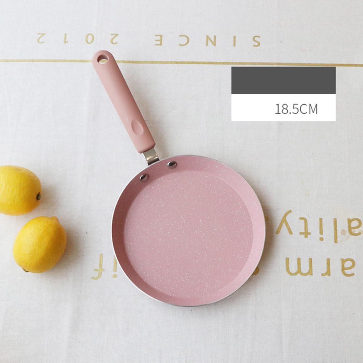 Pink Aluminum Non Stick Frying Pan for Omelette and Pancake Cooking