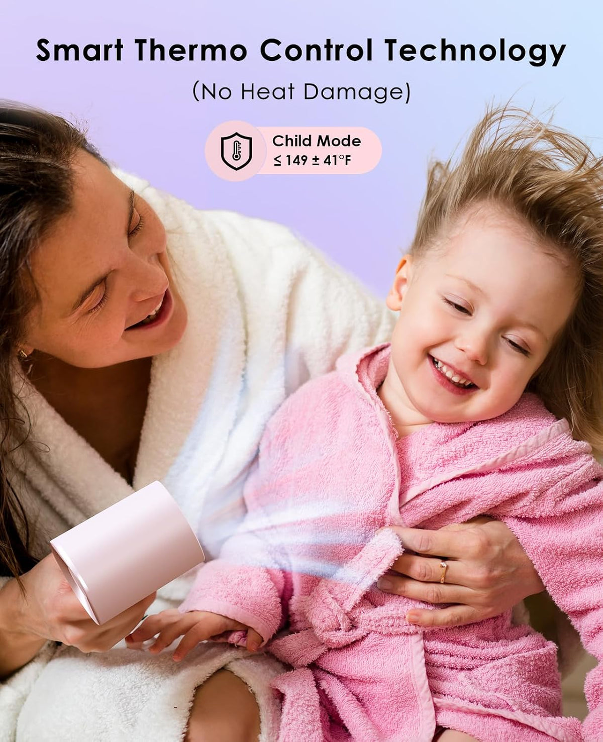 Travel Hair Dryer, Negative Ionic Hair Dryers, High-Speed Blow Dryer with 110, 000 RPM Brushless Motor, Ultra-Light & Small, Smart Temp Control, Quiet Hairdryer for Women