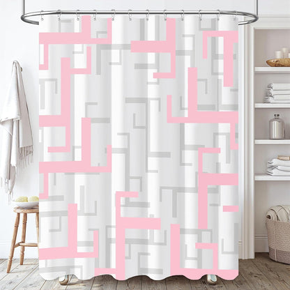 BTTN 36x72 Stall Geometric Waterproof Cloth Set, Pink