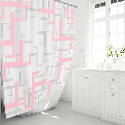 BTTN 36x72 Stall Geometric Waterproof Cloth Set, Pink