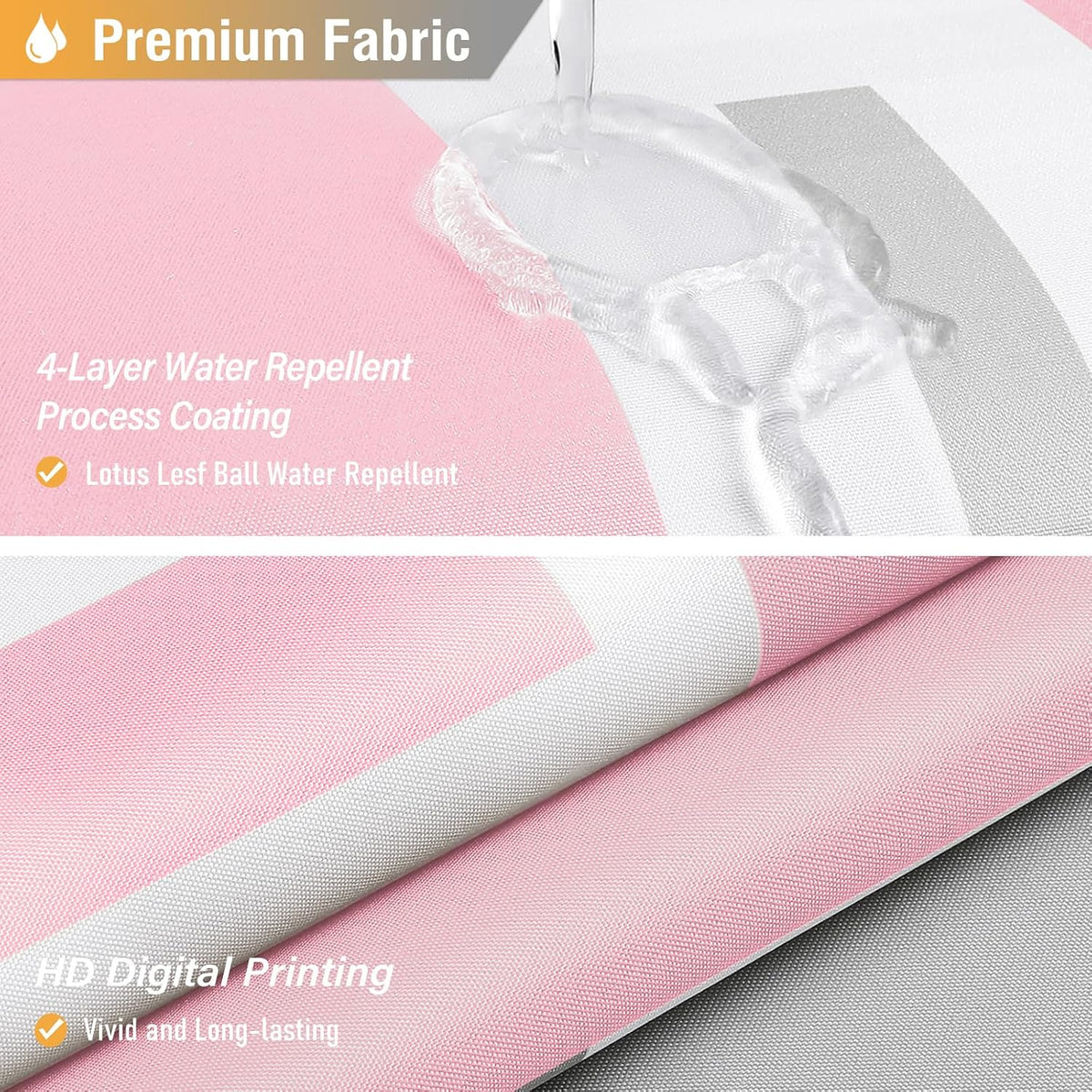 BTTN 36x72 Stall Geometric Waterproof Cloth Set, Pink
