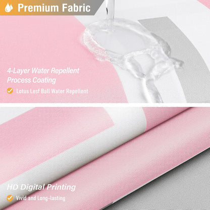BTTN 36x72 Stall Geometric Waterproof Cloth Set, Pink