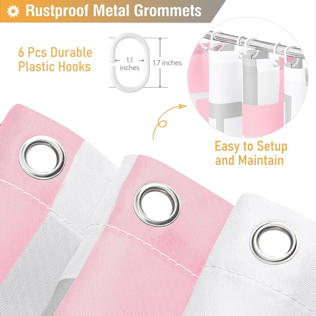 BTTN 36x72 Stall Geometric Waterproof Cloth Set, Pink