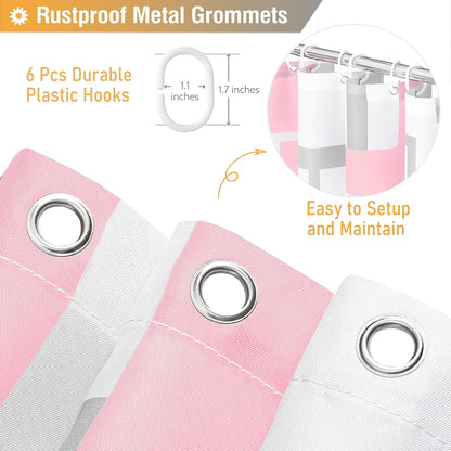 BTTN 36x72 Stall Geometric Waterproof Cloth Set, Pink