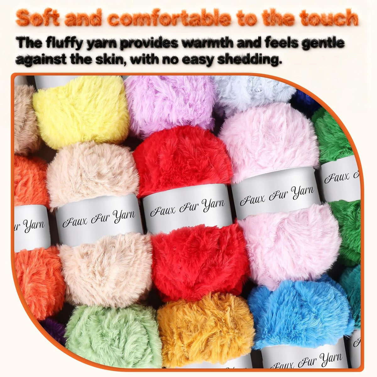 3 Skeins Faux Fur Yarn Soft Fluffy for Crocheting,Chunky Fuzzy Eyelash Yarn for Crochet Hats, Scarves, Bags, Cushions(Pink)