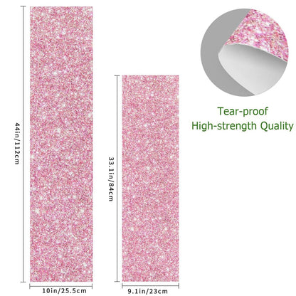 Pink Glitter Skateboard Grip Tape, Bubble Free Anti Slip Longboard Grip Tape Sheet Sticker Deck Sandpaper for Rollerboard, 33 x 9 Inch,g300869602p670c711s1496