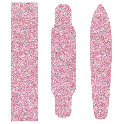 Pink Glitter Skateboard Grip Tape, Bubble Free Anti Slip Longboard Grip Tape Sheet Sticker Deck Sandpaper for Rollerboard, 33 x 9 Inch,g300869602p670c711s1496