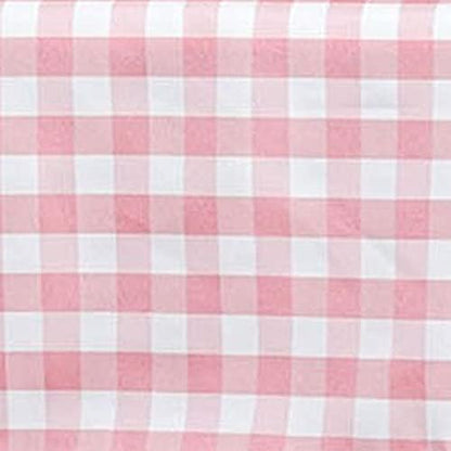 BalsaCircle 108-Inch Rose Quartz Pink Round Gingham Checkered Polyester Tablecloth Table Linens Wedding Party Events Decorations