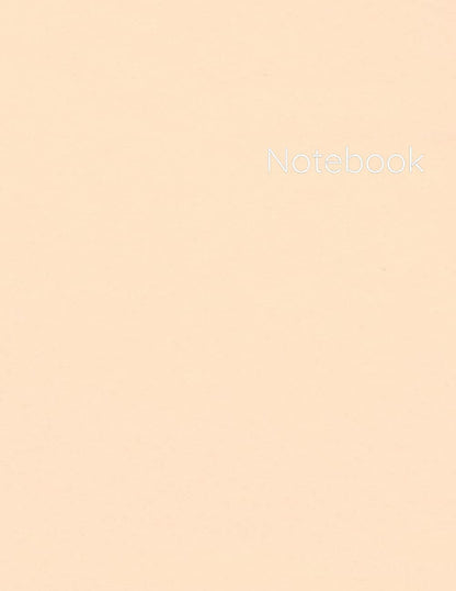 JC Bindings Pastel series Peach Notebook / Journal / Daily planner: College ruled / 120 sheets / 8.5" x 11" (Pastel Notebooks Vol.3)