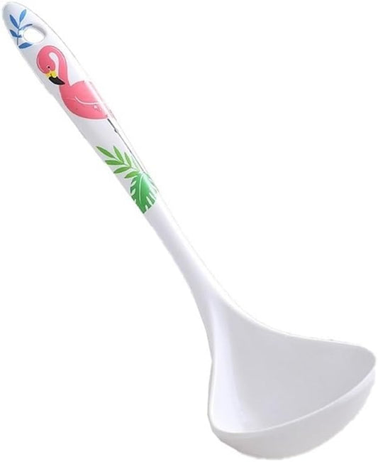 GLigeT Soup Ladle Silicone Soup Ladle - Non-Stick Heat Resistant Seamless Kitchen Cooking Serving for Soups, Sauces, Batter - Ultimate, White Bowl ladle(Pink)
