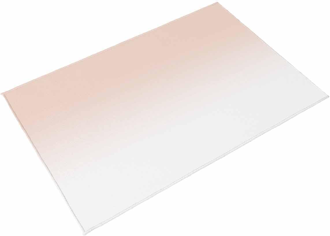 Outdoor Rug for Patio, Large Floor Mat Dreamy Peach Pink and White Gradient Non Slip Area Rug Rubber Backing Quick Dry Clearance Carpet for Camping Rugs, Garden, Lawn, Deck, Porch, 6' x 9'