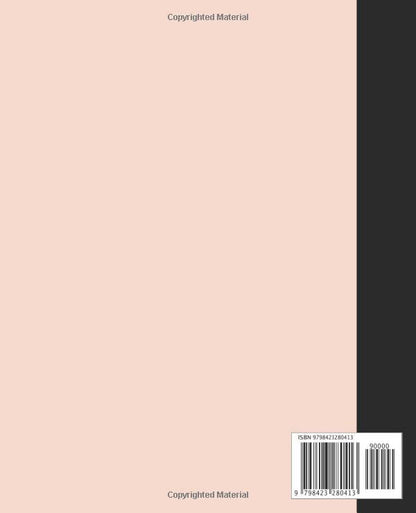Composition Book: Cute Earring Design Peach Cover Notebook, 200 page, 7.5" x 9.25", Wide Ruled For Girls, Teens, Students