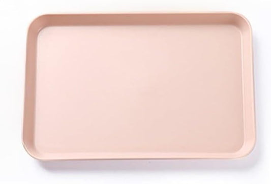 Household Smooth Serving Tray with Anti Slip Features, Perfect for Serving Food and Organizing Small Items with Ease (Pink Medium)