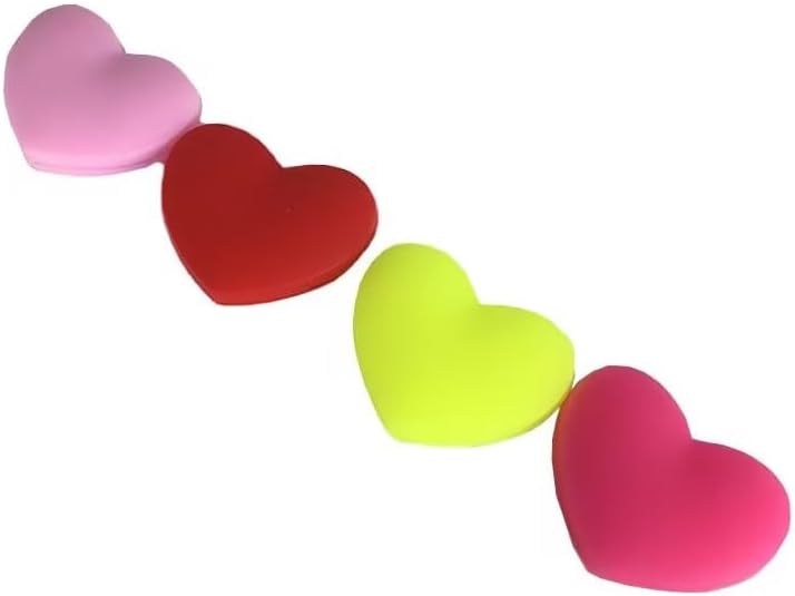 Jinshining Light Pink Hearts Shape The Heart Shape Tennis Racket Vibration Dampener Soft Silicon Racket Dampener Cartoon Shape Tennis Racquet Shock Absorbers Tennis Racket for Racquetball
