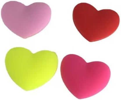 Jinshining Light Pink Hearts Shape The Heart Shape Tennis Racket Vibration Dampener Soft Silicon Racket Dampener Cartoon Shape Tennis Racquet Shock Absorbers Tennis Racket for Racquetball